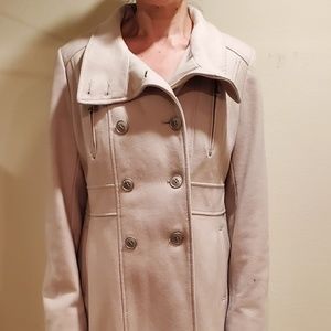 Ladies Kenneth Cole Beige Wool Pea Coat